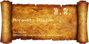 Moravetz Ulpián névjegykártya